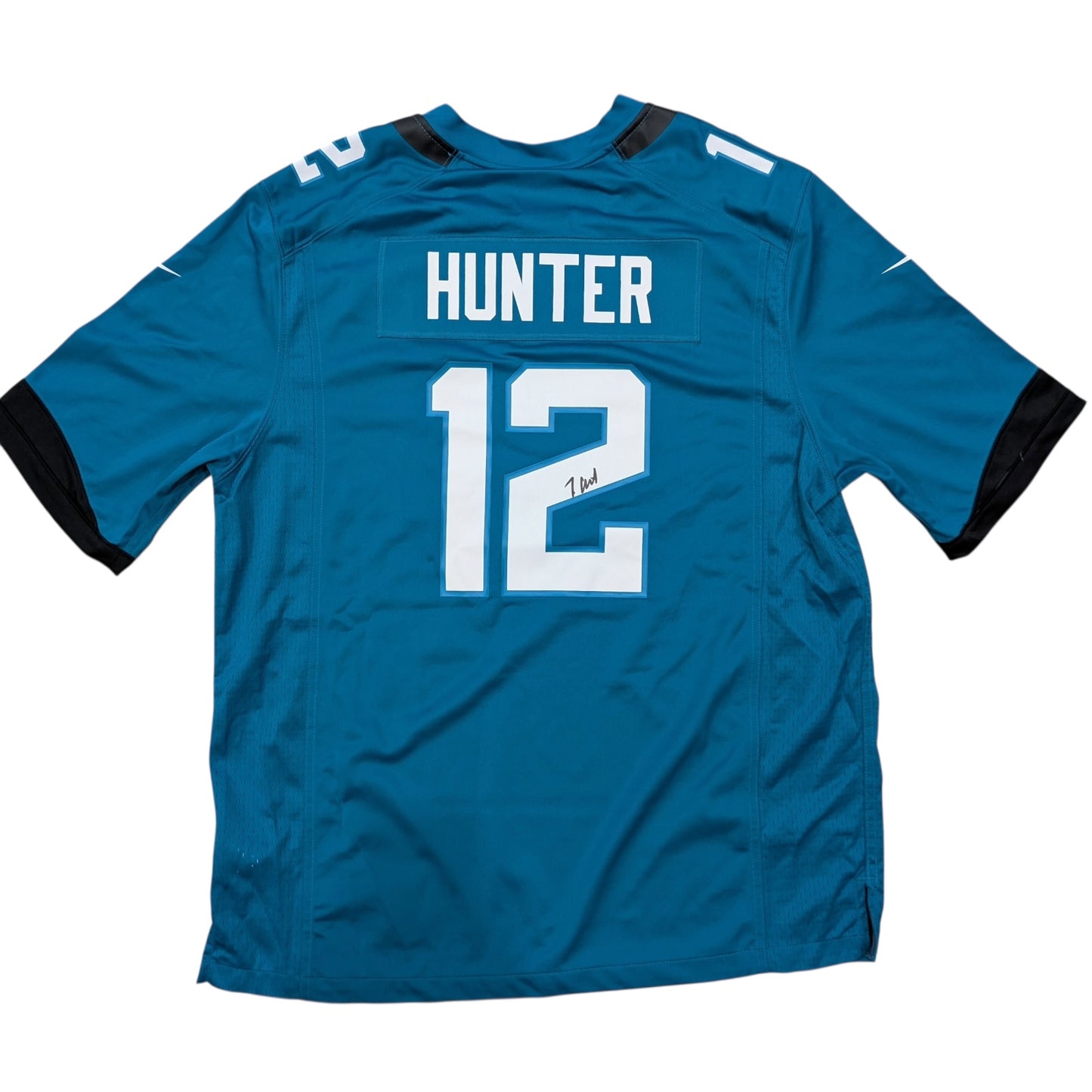 Travis Hunter Autographed Jacksonville Jaguars (Teal #12) Nike Jersey - Beckett