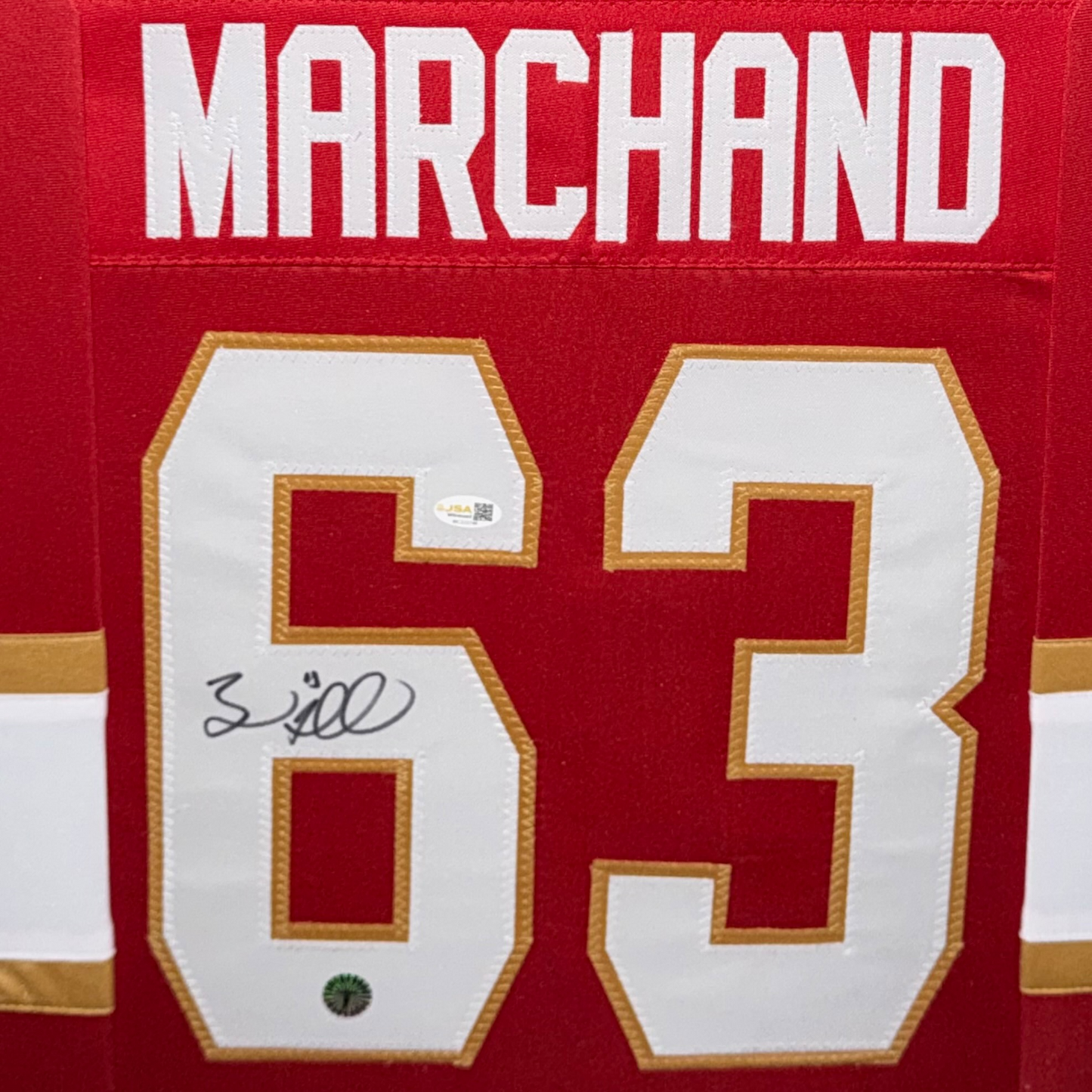 Brad Marchand Autographed Florida (Red #63) Deluxe Framed Custom Stitched Jersey - JSA