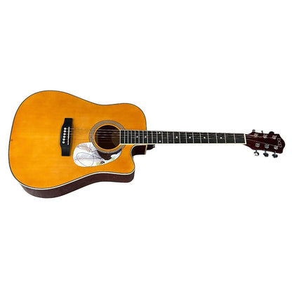 Garth Brooks Natural Acoustic Guitar with Signature - JSA