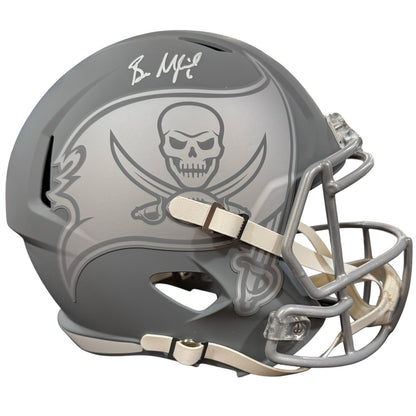 Baker Mayfield Autographed Tampa Bay Buccaneers (SLATE) Deluxe Full-Size Replica Helmet - Beckett