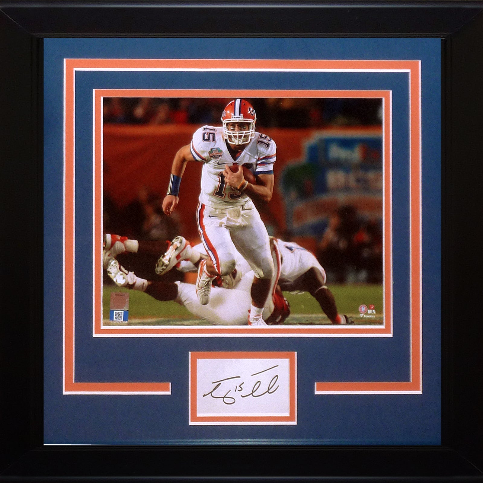 Tim Tebow Autographed Florida Gators Signature Series Deluxe Frame