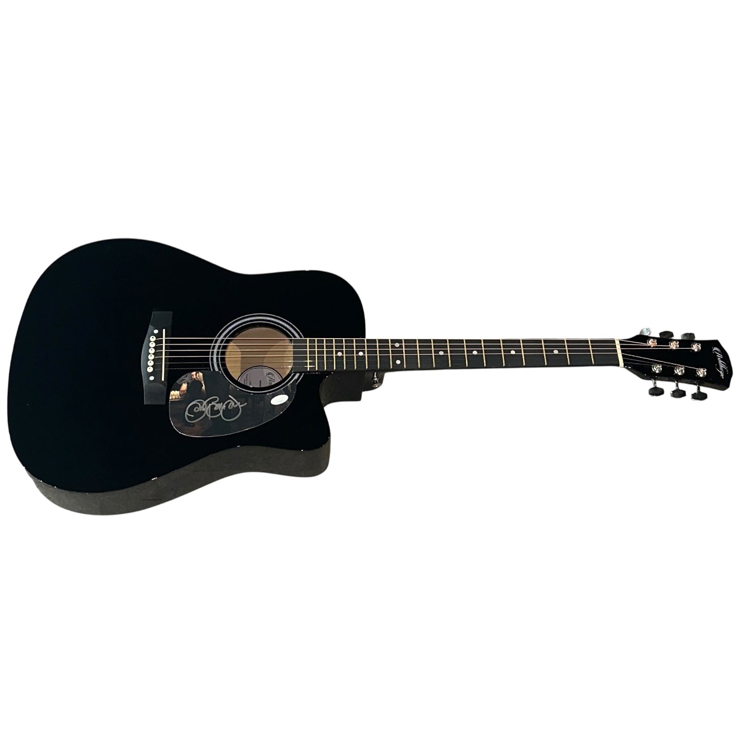 Jon Bon Jovi Black Acoustic Guitar with Signature - JSA