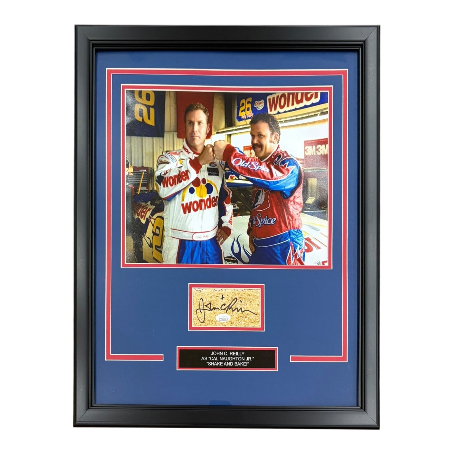 John C. Reilly Autographed Talladega Nights Deluxe Framed Signature Series with 11x14 Photo  - JSA