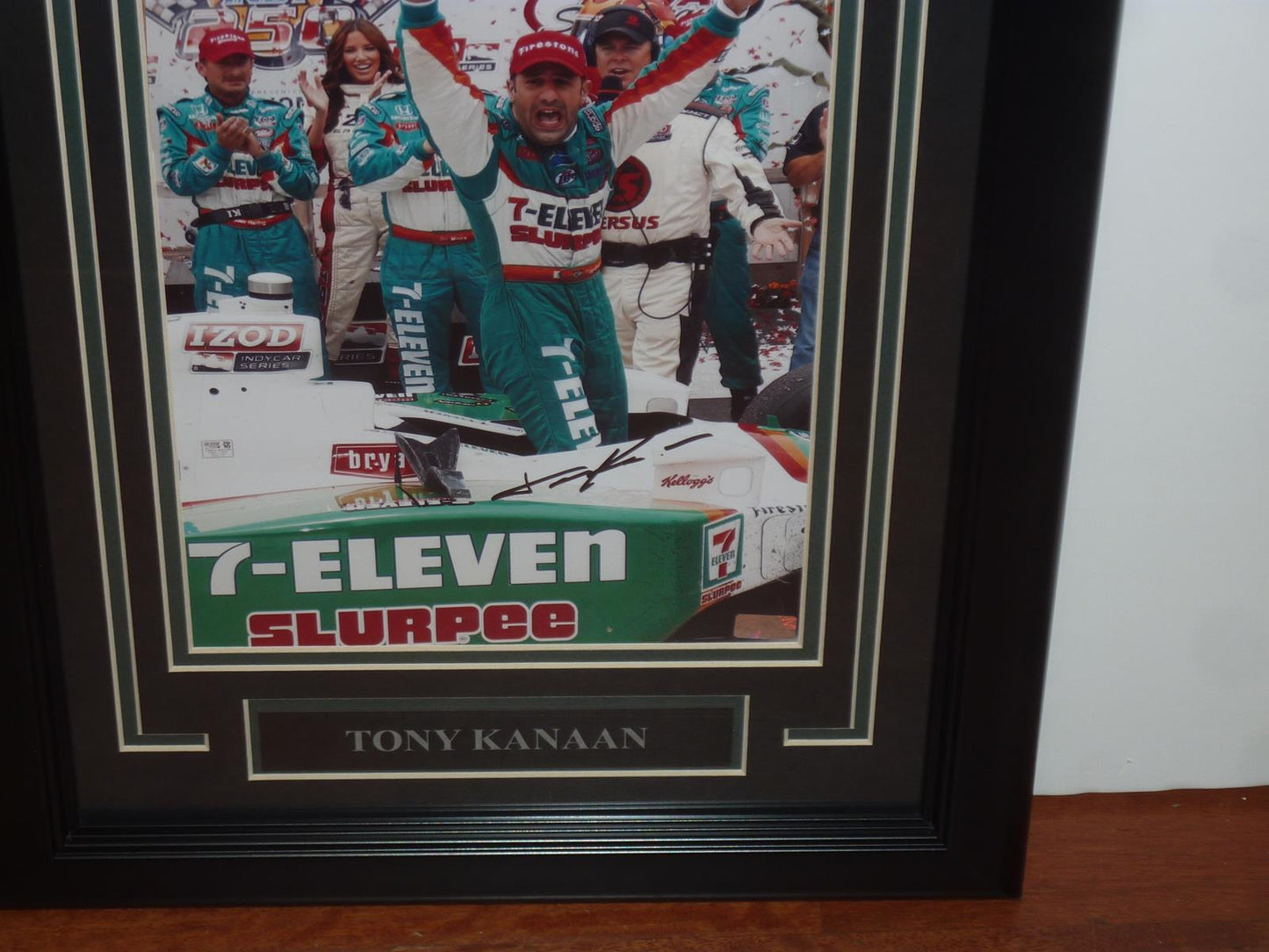 Tony Kanaan Autographed IndyCar Deluxe Framed 8x10 Photo