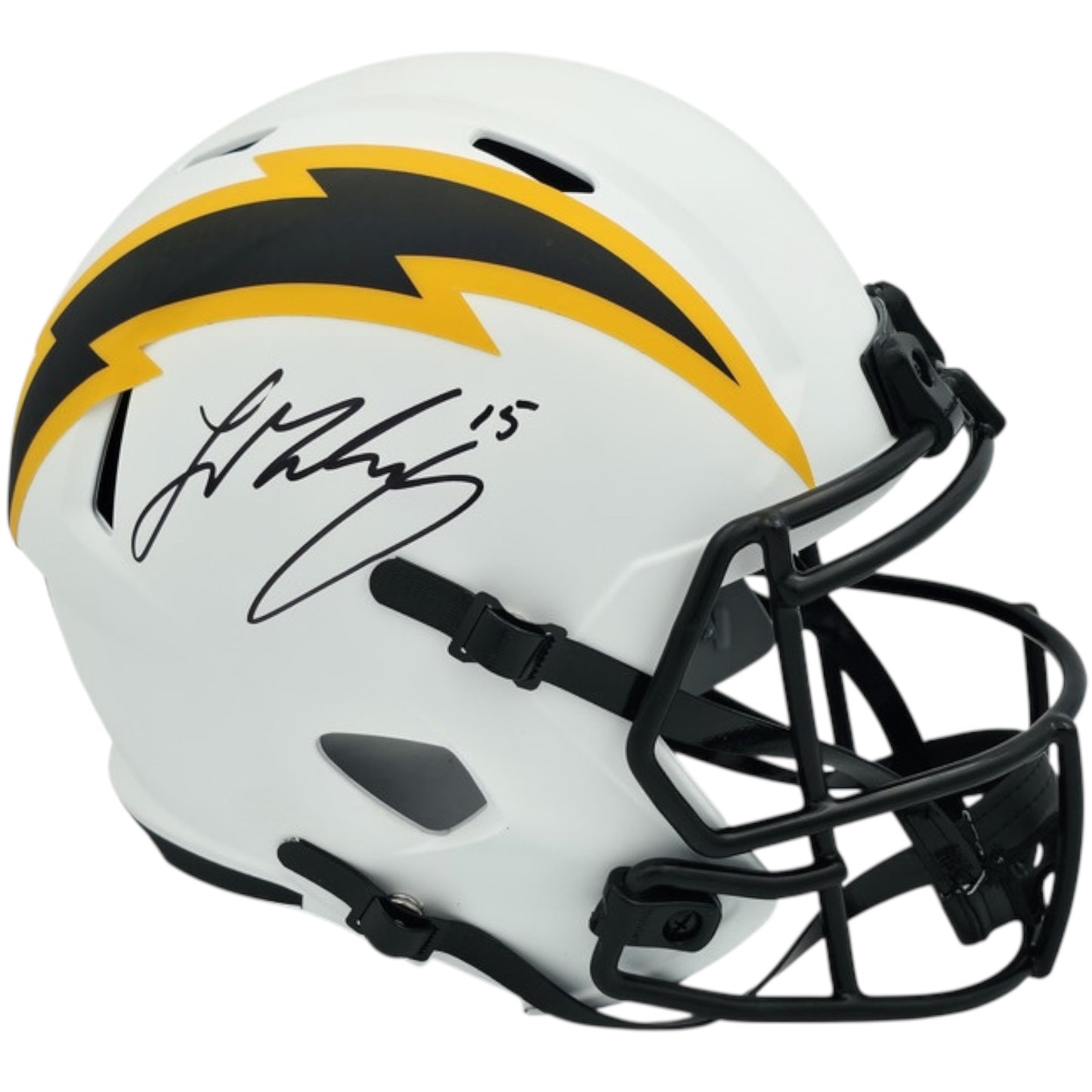 Ladd McConkey Autographed Los Angeles Chargers (Lunar Alternate) Deluxe Full-Size Replica Helmet - Beckett