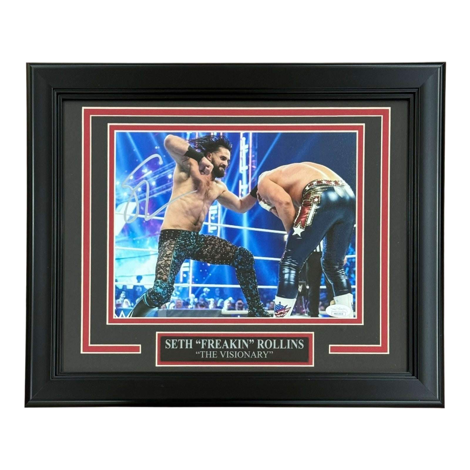 Seth Rollins Autographed WWE Wrestling Deluxe Framed 8x10 Photo - JSA