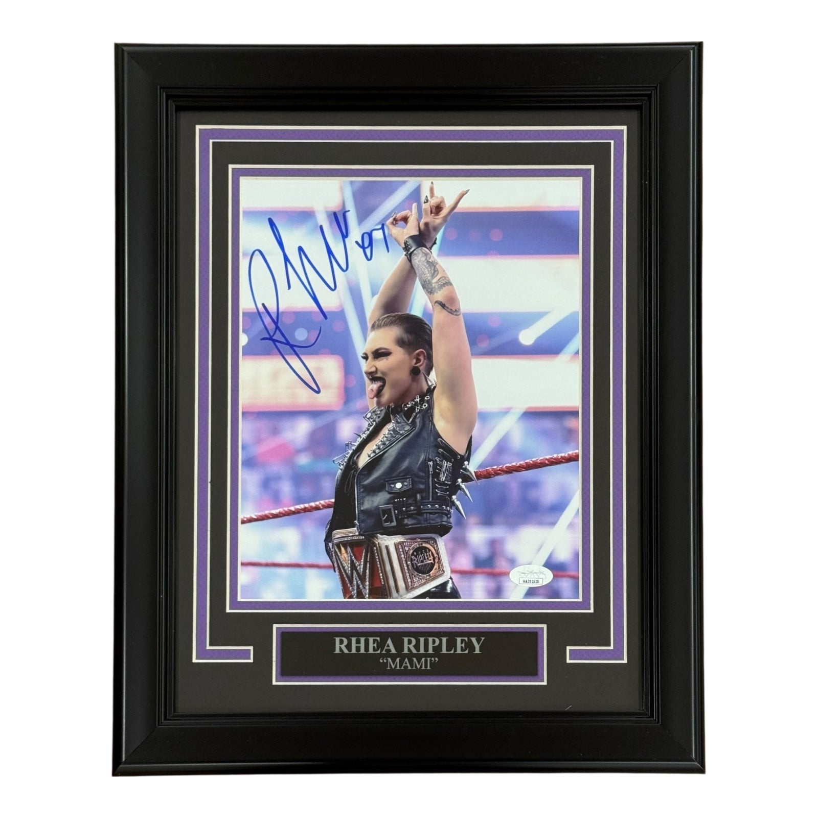 Rhea Ripley Signiture Rhea Ripley Autographed WWE Wrestling Deluxe Framed 8x10 Photo - JSA ...
