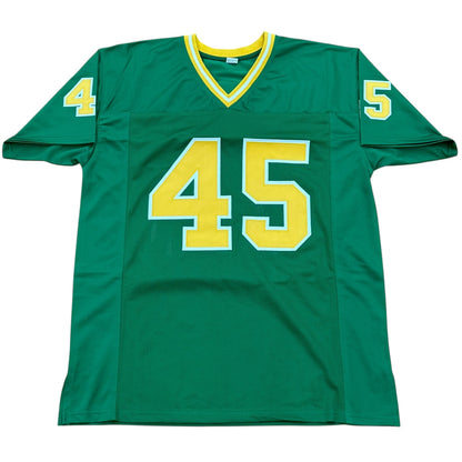 Rudy Ruettiger Autographed Notre Dame (Green #45) Custom Jersey - JSA