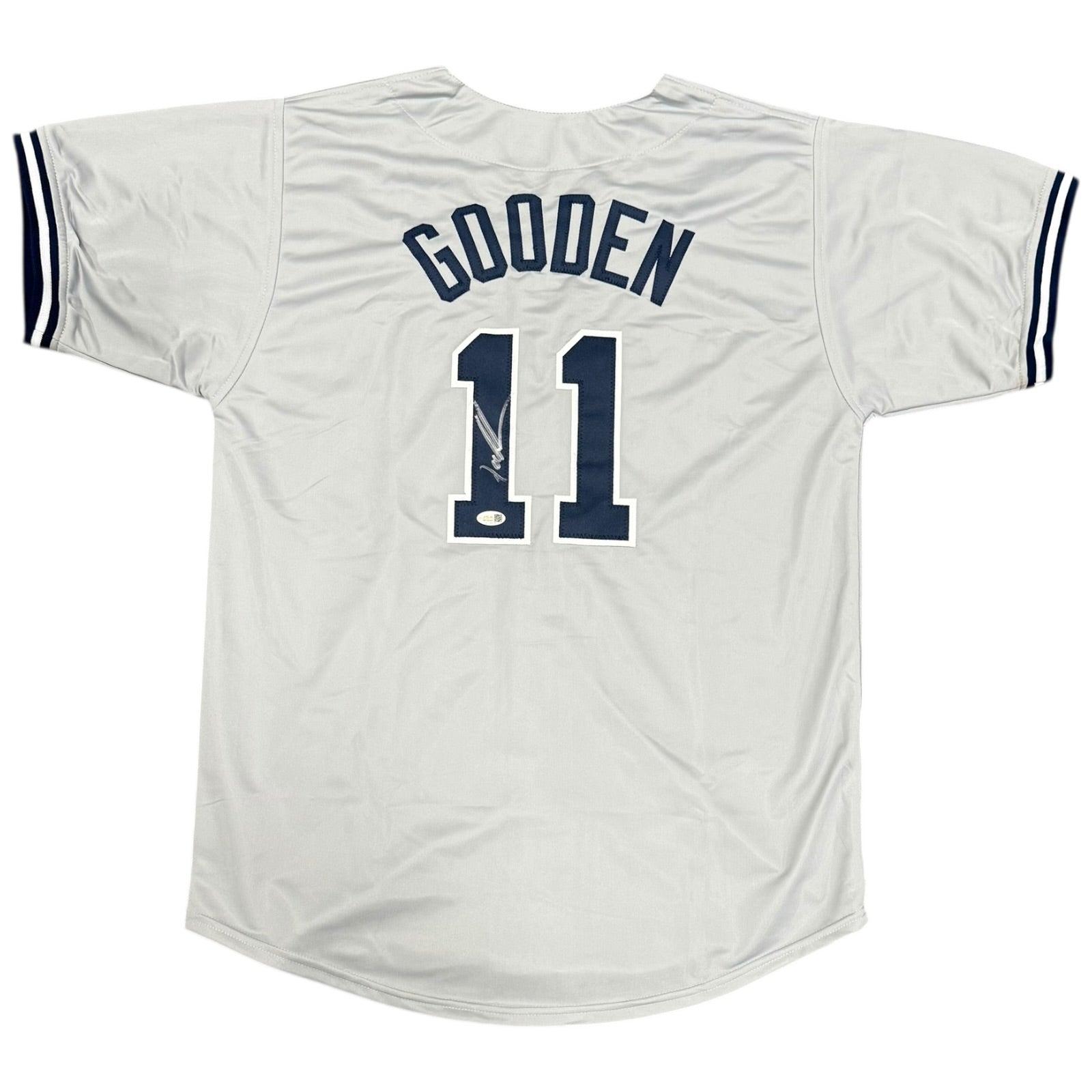 Dwight Gooden Autographed New York (Grey #11) Custom Baseball Jersey - Beckett