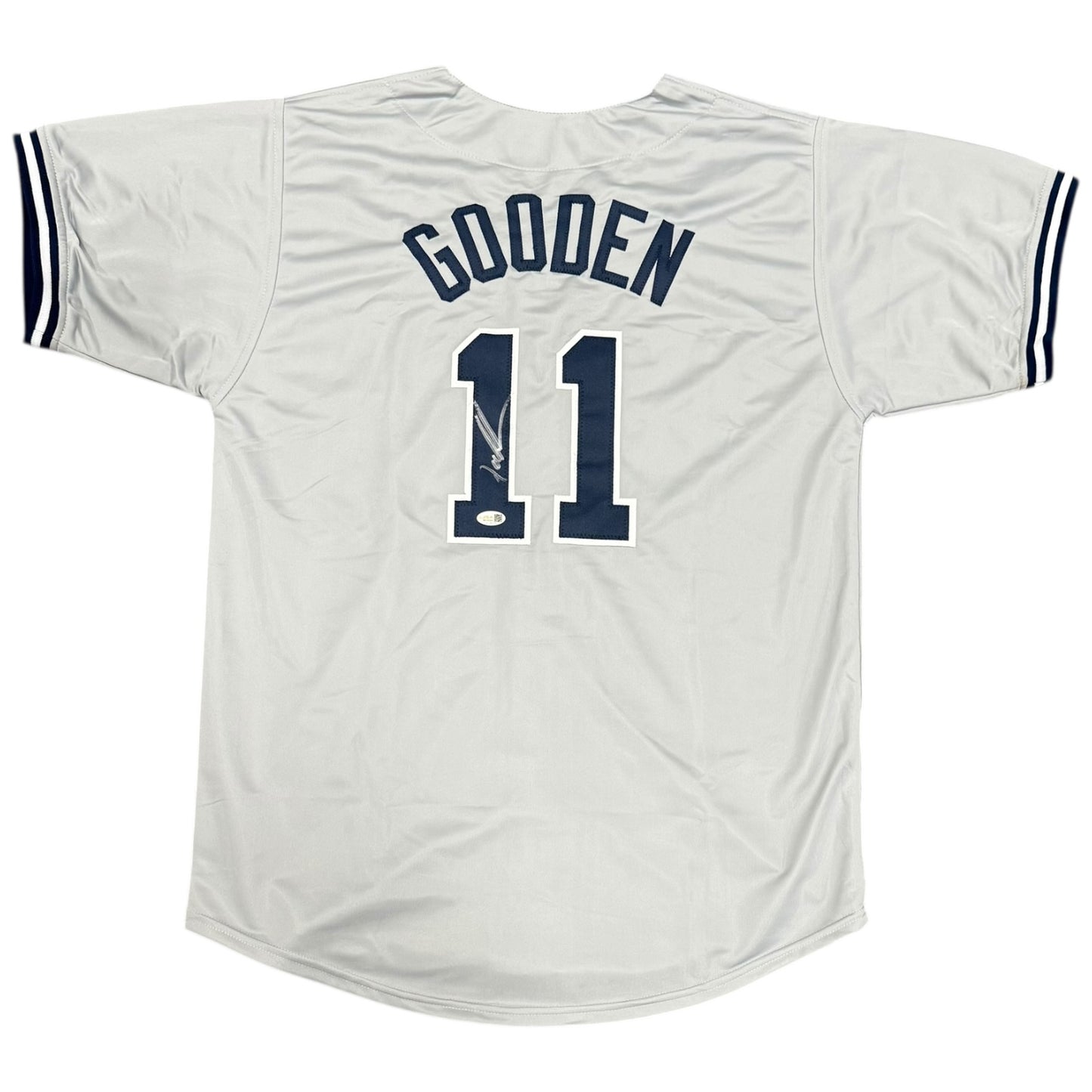 Dwight Gooden Autographed New York (Grey #11) Custom Baseball Jersey - Beckett