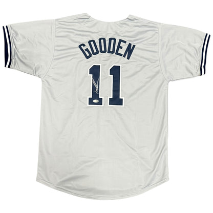 Dwight Gooden Autographed New York (Grey #11) Custom Baseball Jersey - Beckett