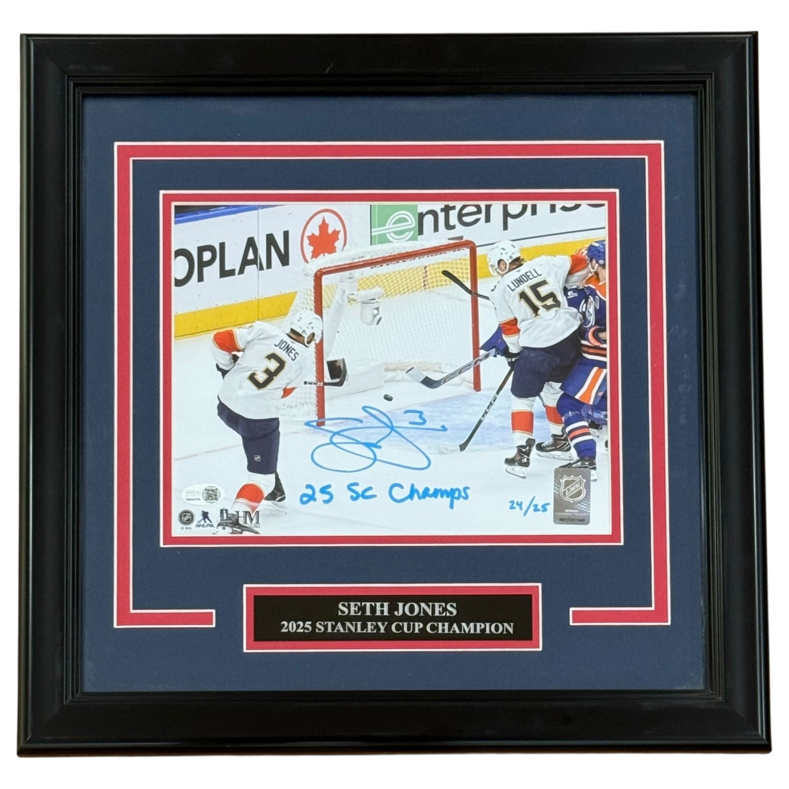 Seth Jones Autographed Florida Panthers Deluxe Framed 8x10 Photo w/ 