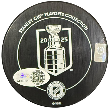 Seth Jones Autographed Florida Panthers (2025 Stanley Cup Champs Logo) Hockey Puck - JSA