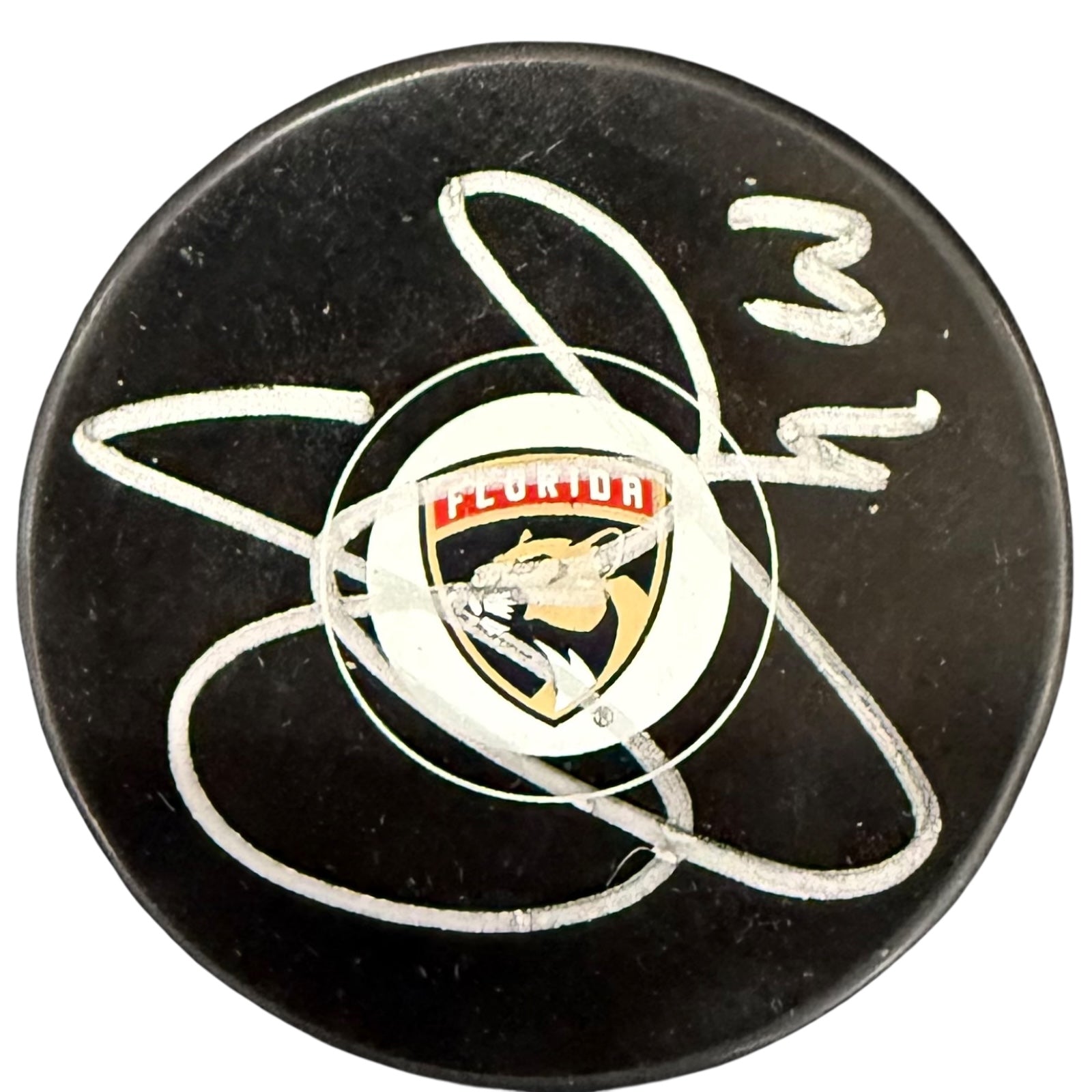 Seth Jones Autographed Florida Panthers Logo Replica Hockey Puck - JSA