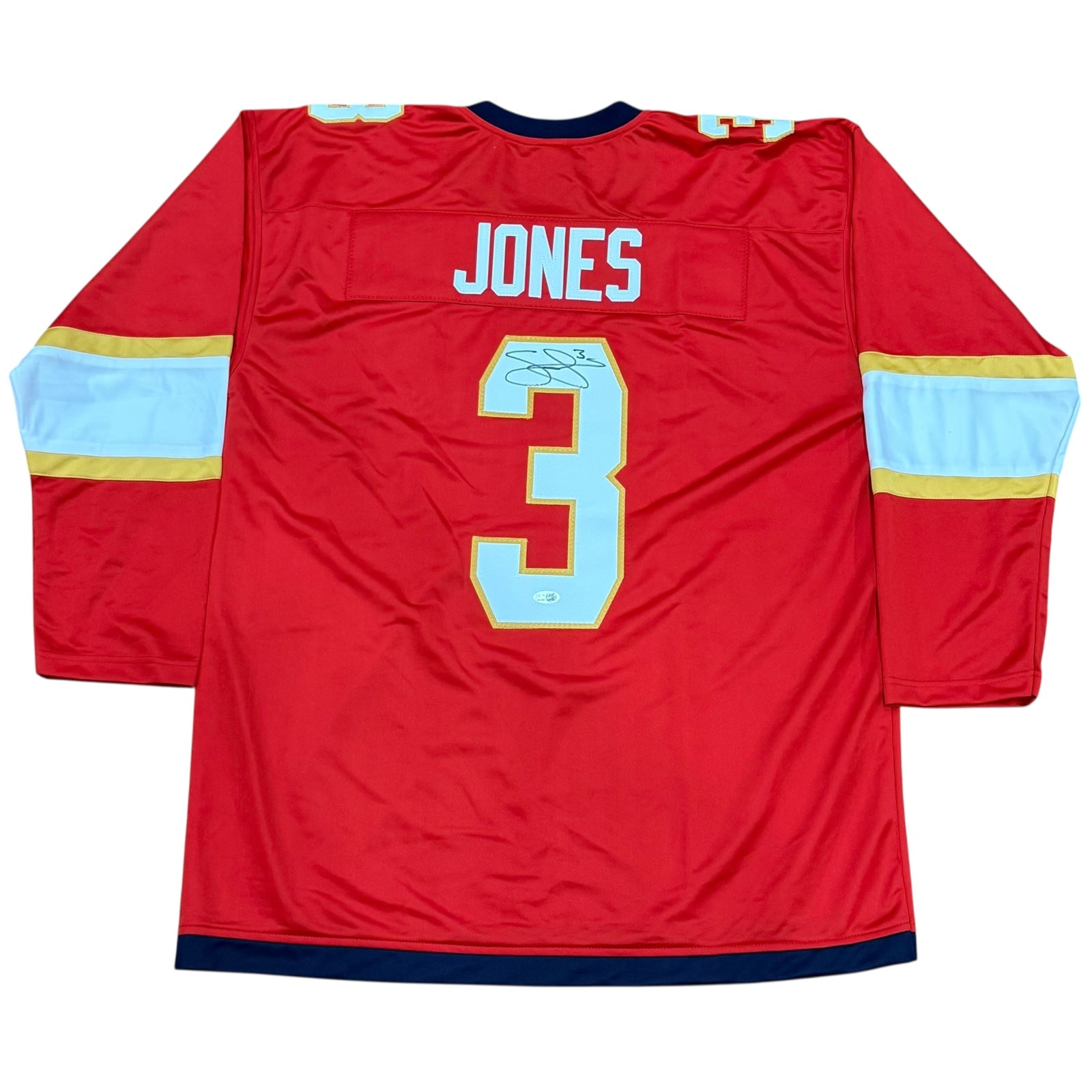 Seth Jones Autographed Florida (Red #3) Custom Hockey Jersey - JSA