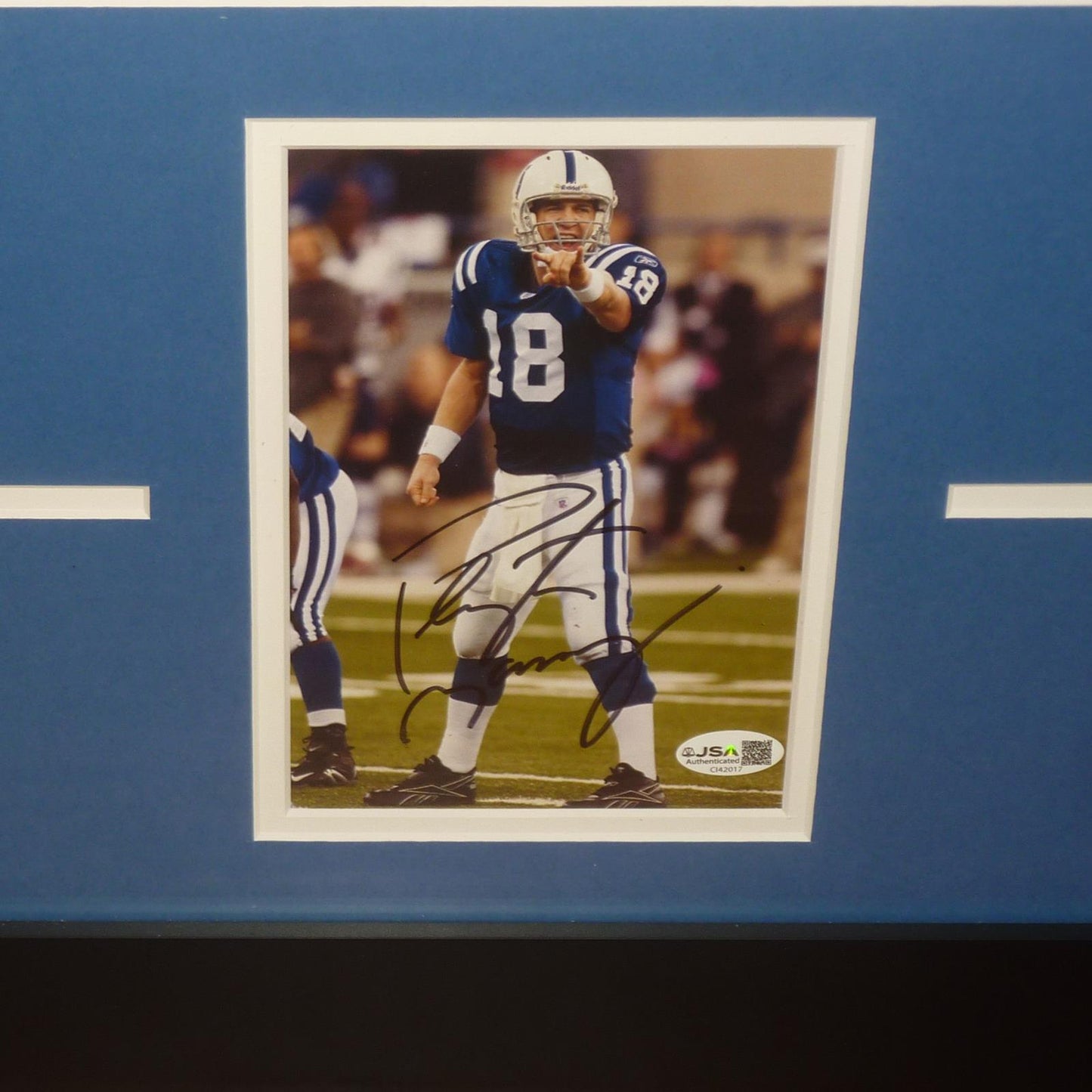 Peyton Manning Autographed Indianapolis Colts (SI 11x14 Cover) Deluxe Framed with Autograph - JSA