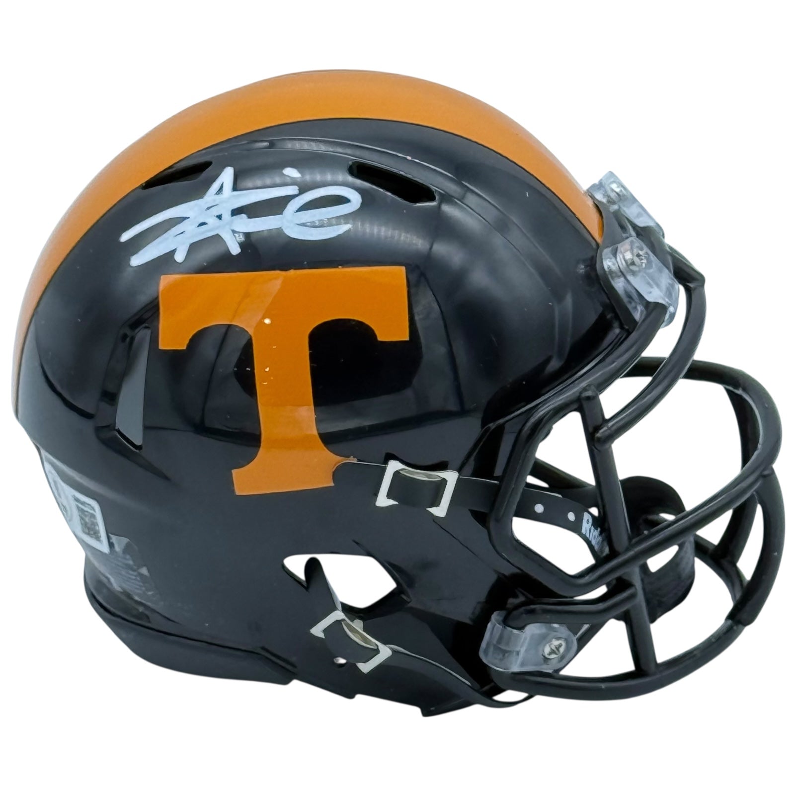 Alvin Kamara Autographed Tennessee Vols (Dark Mode Alternate) Mini Helmet - Beckett