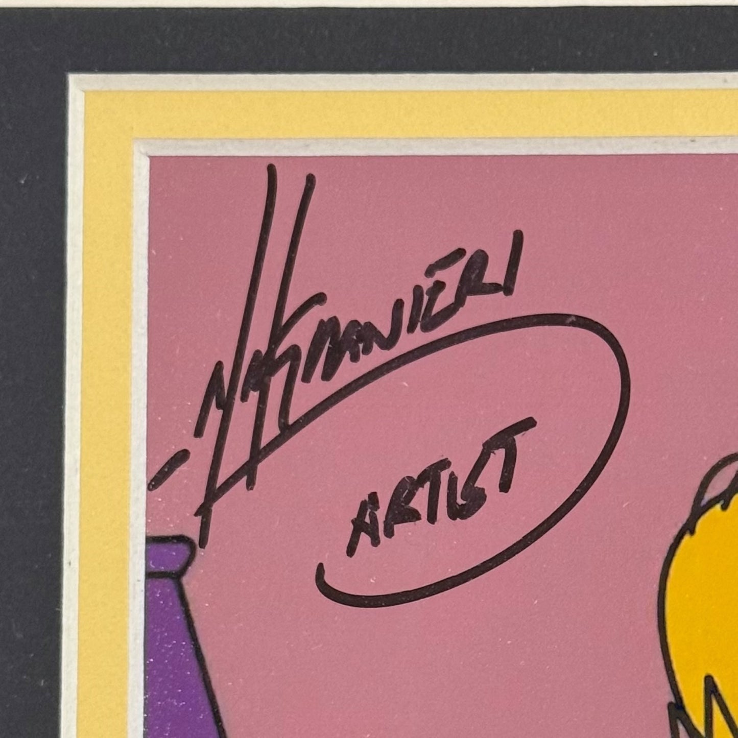 Nik Ranieri Autographed The Simpsons Artist Deluxe Framed 8x10 Photo - JSA