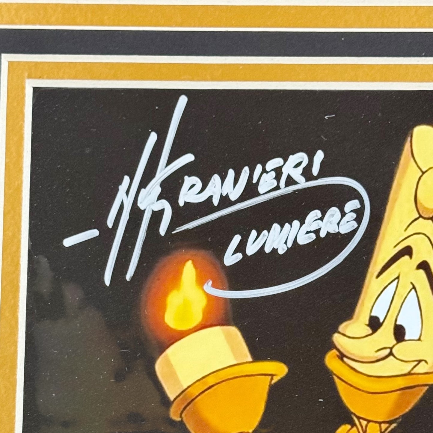 Nik Ranieri Autographed Beauty And The Beast Lumiere Animator Deluxe Framed 8x10 Photo - JSA