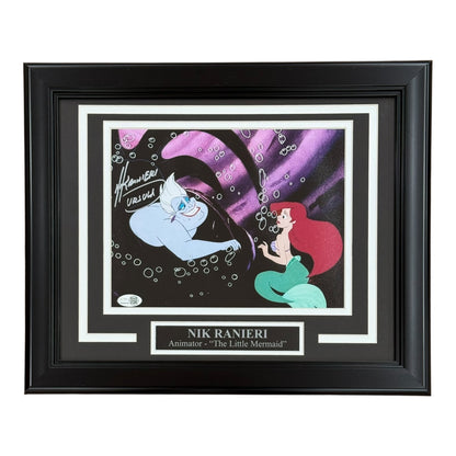 Nik Ranieri Autographed The Little Mermaid Animator Deluxe Framed 8x10 Photo - JSA