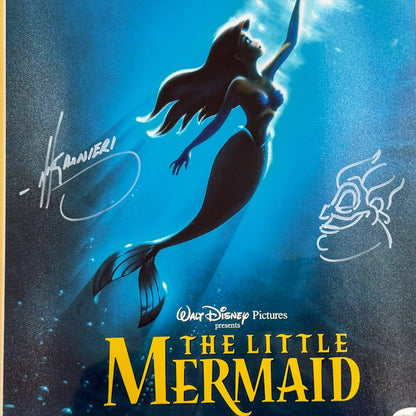 Nik Ranieri Autographed The Little Mermaid Animator Deluxe Framed 11x14 Poster with Original Ursula Sketch - JSA
