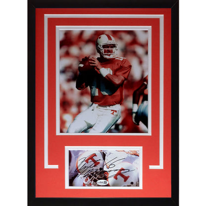 Peyton Manning Autographed Tennessee Volunteers Signature Series Frame - JSA