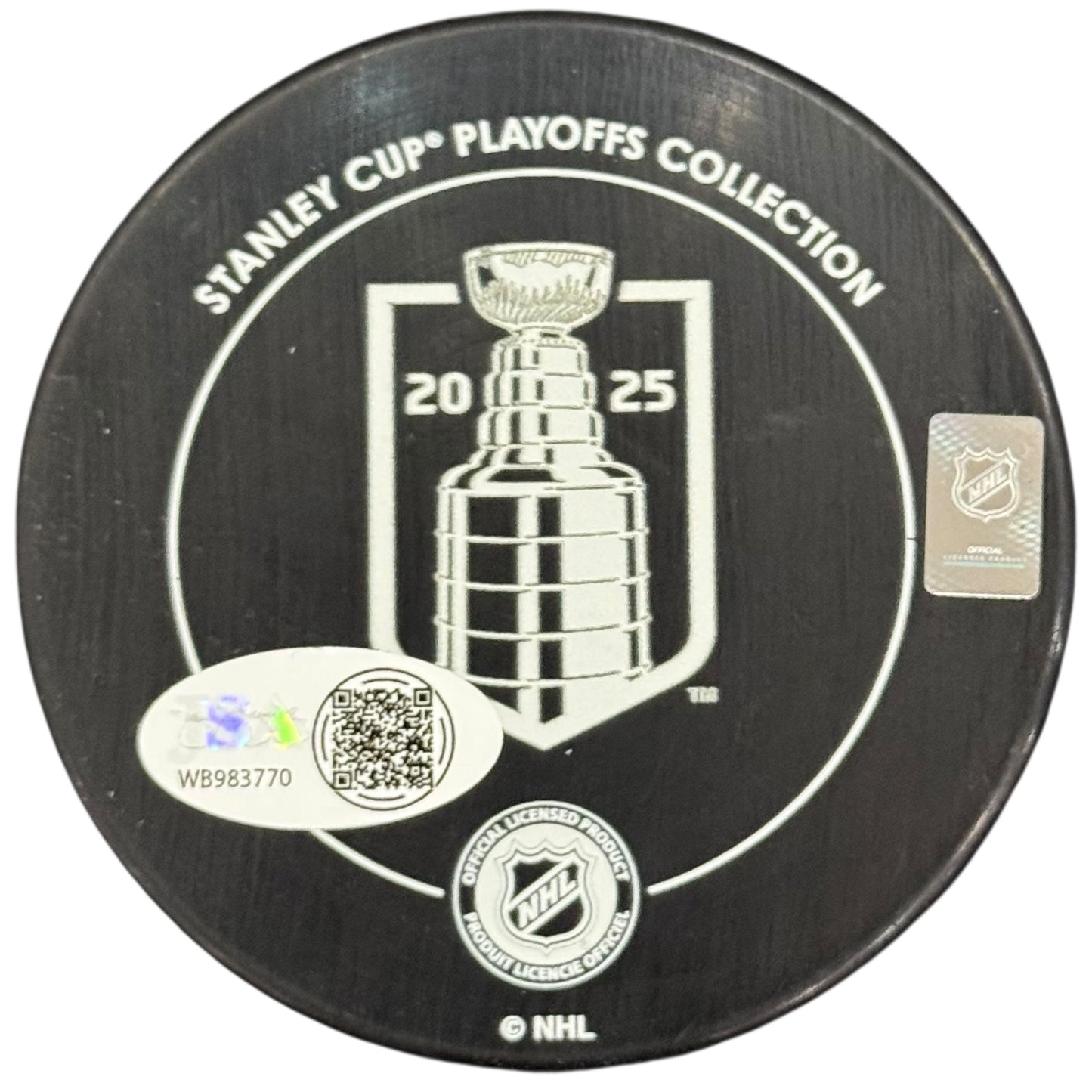 Aleksander Barkov Autographed Florida Panthers (2025 Stanley Cup Champs) Hockey Puck - JSA