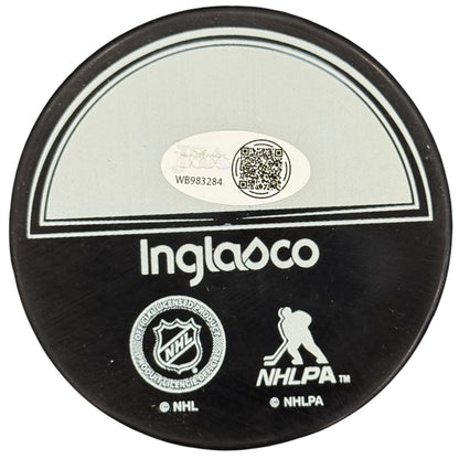 Aleksander Barkov Autographed Florida Panthers Captain Hockey Puck - JSA