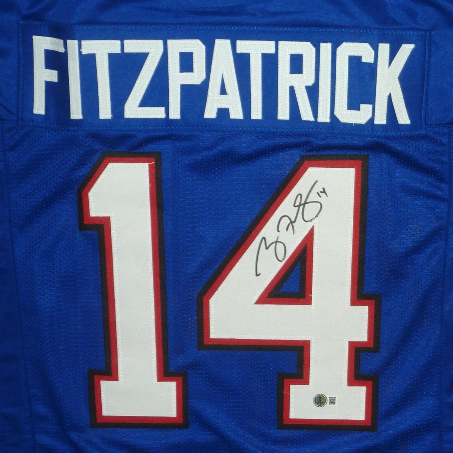Ryan Fitzpatrick Autographed Buffalo Bills (Blue #14) Custom Jersey