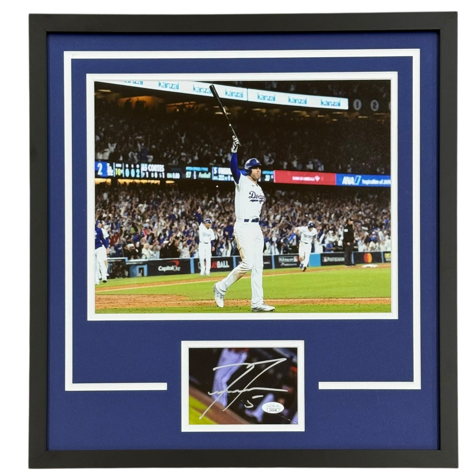 Freddie Freeman Autographed Los Angeles Dodgers (2024 WS Grand Slam) Deluxe Framed 11x14 Photo Frame - JSA