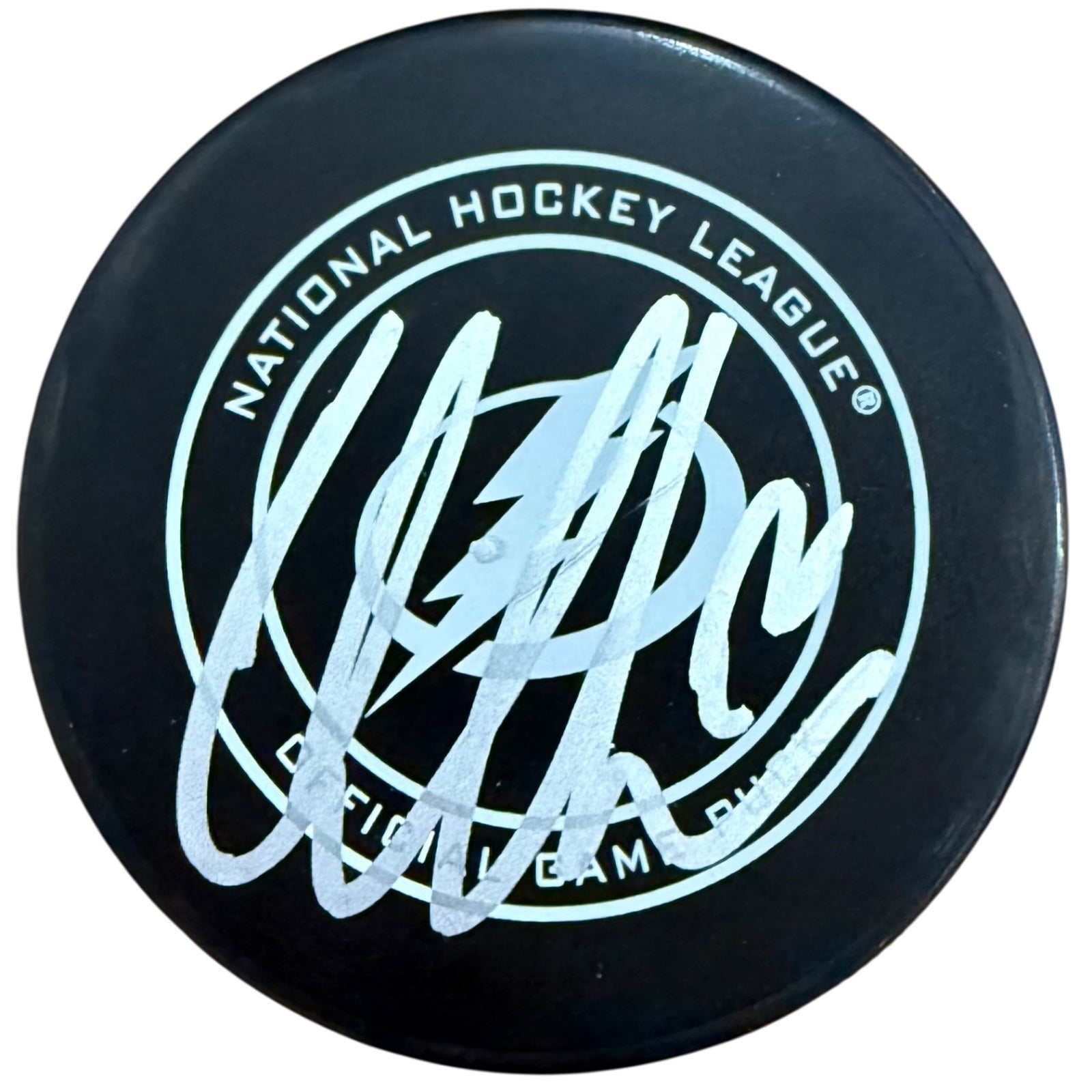 Victor Hedman Autographed Tampa Bay Lightning Official Game Puck - JSA