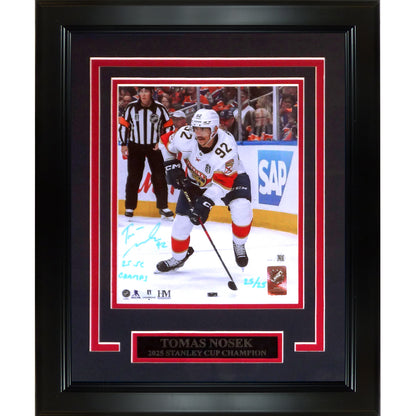 Tomas Nosek Autographed Florida Panthers Deluxe Framed 8x10 Photo w/ "25 SC Champs" - JSA