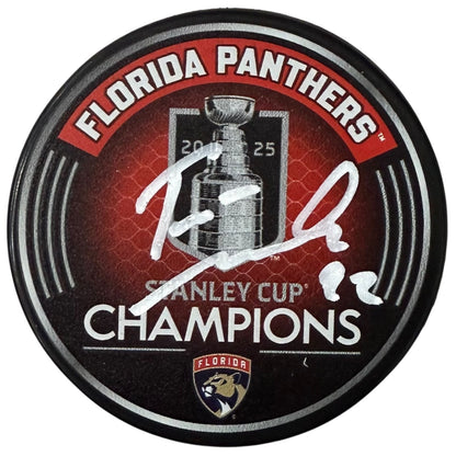 Tomas Nosek Autographed Florida Panthers (2025 Stanley Cup Champs) Hockey Puck - JSA