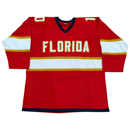 A.J. Greer Autographed Florida (Red #10) Custom Hockey Jersey - JSA