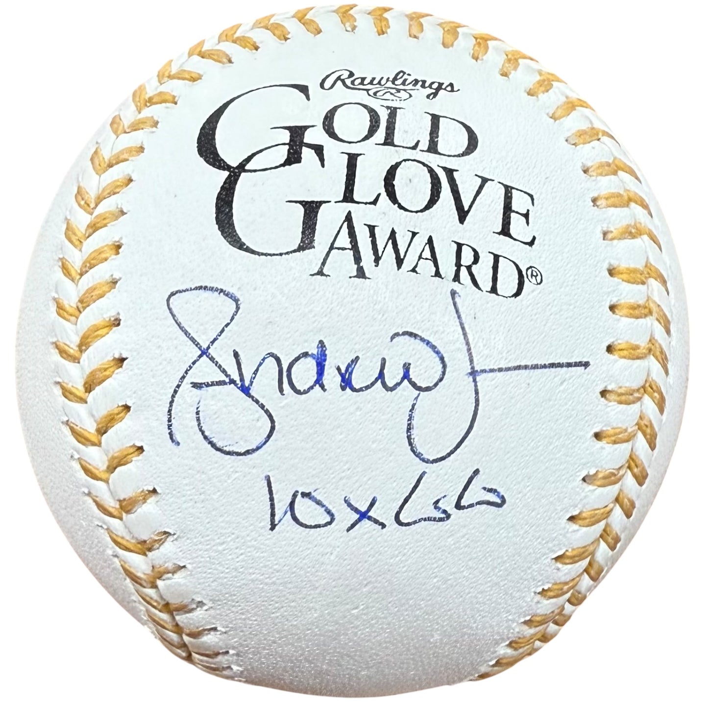 Andruw Jones 10x GG Autographed Official Major League Gold Glove Baseball - JSA