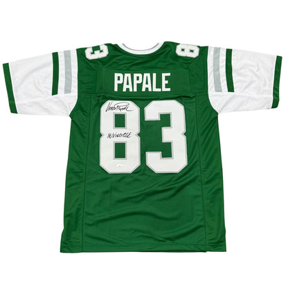 Vince Papale Autographed Philadelphia Eagles (Green #83) Custom Jersey w / "Invincible" - Beckett