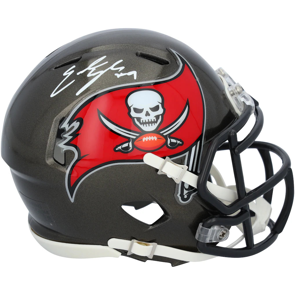 Emeka Egbuka Autographed Tampa Bay Buccaneers Mini Helmet - Fanatics
