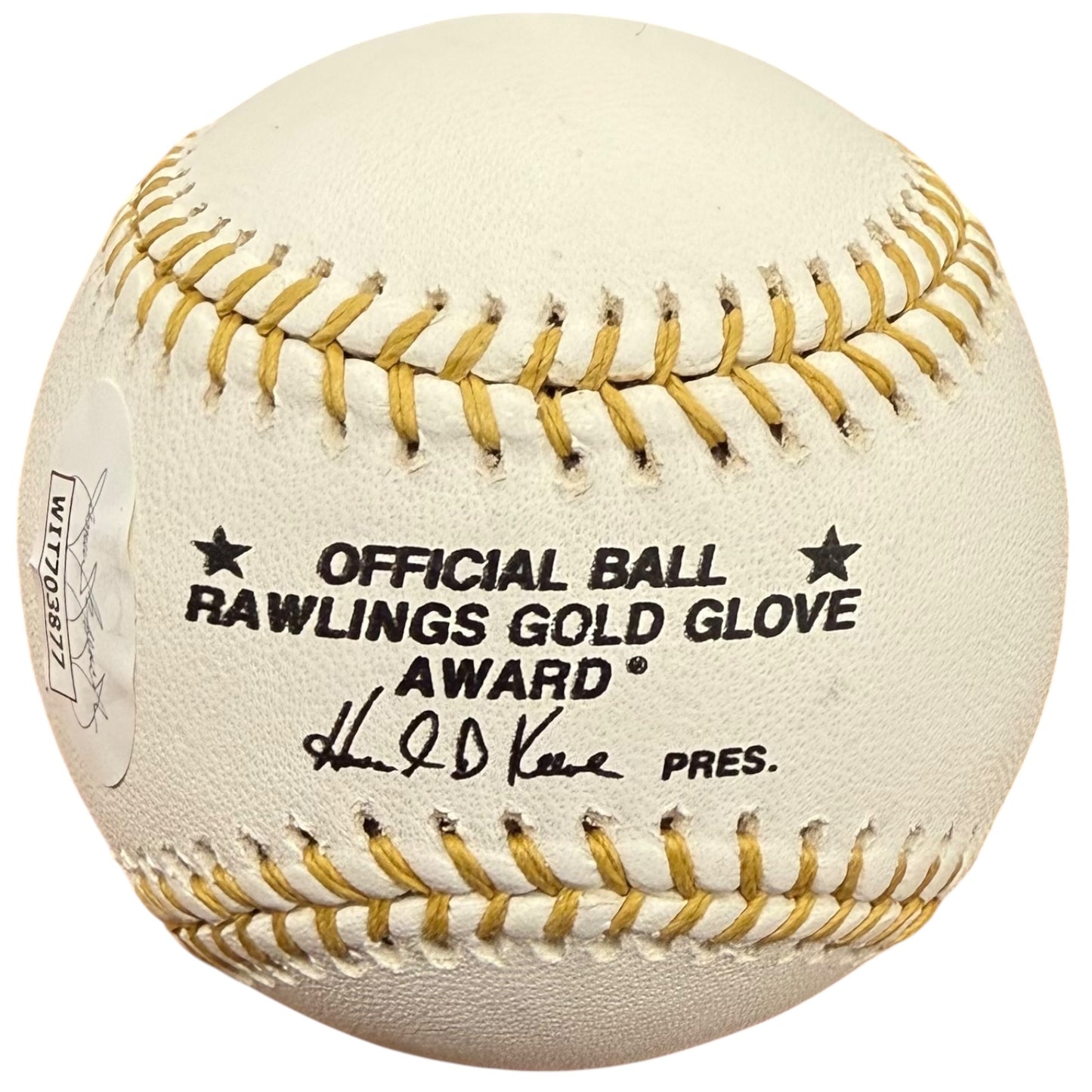 Luis Castillo Autographed Official Gold Glove Baseball w/ "3x GG" - JSA