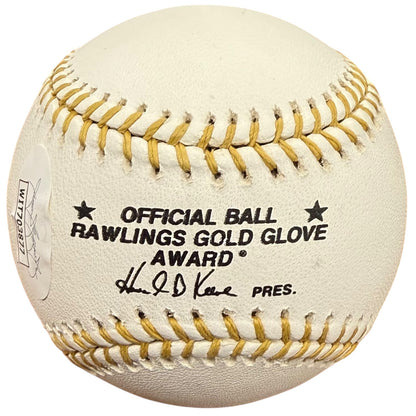 Luis Castillo Autographed Official Gold Glove Baseball w/ "3x GG" - JSA
