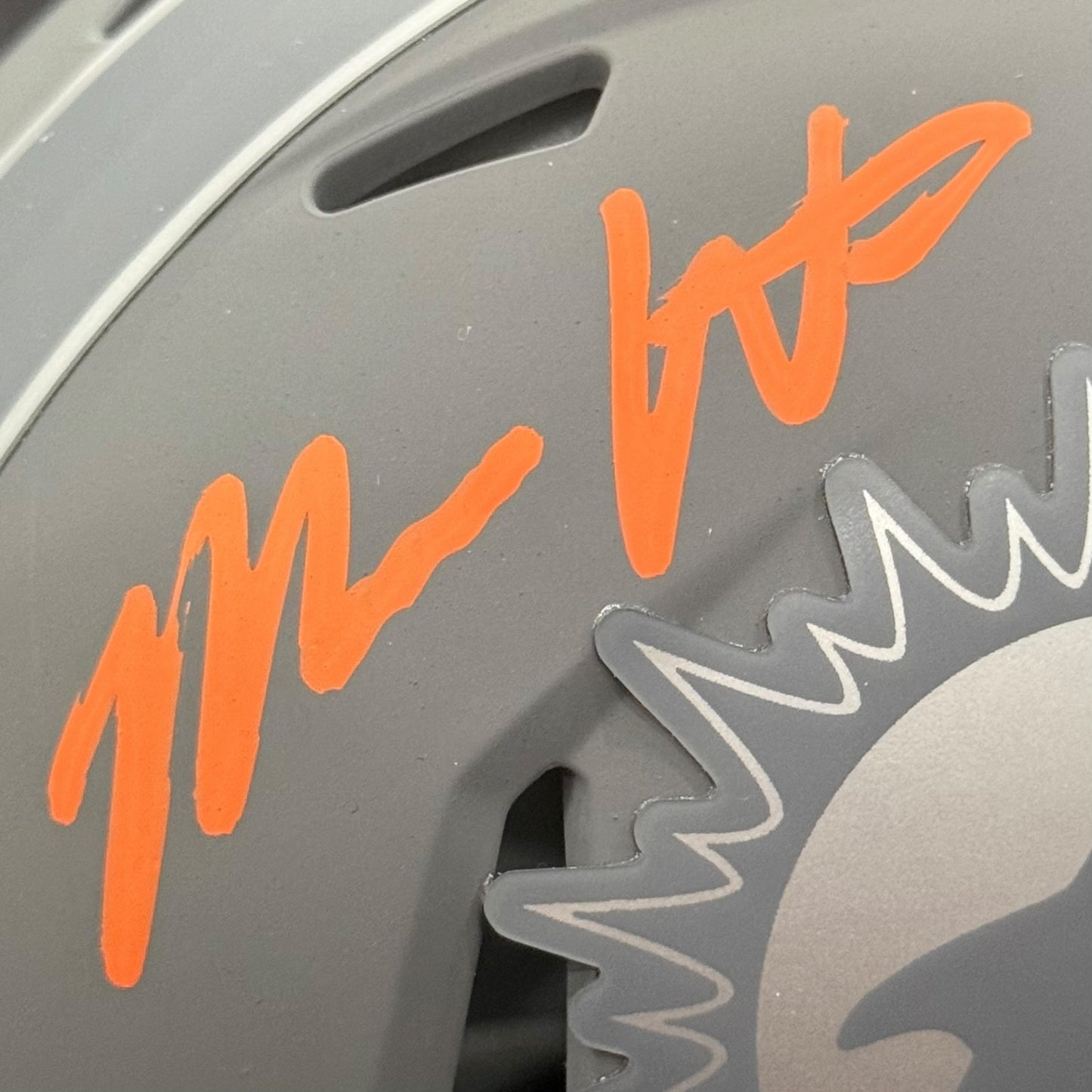 Malik Washington Autographed Miami Dolphins (SLATE Alternate) Mini Helmet - JSA