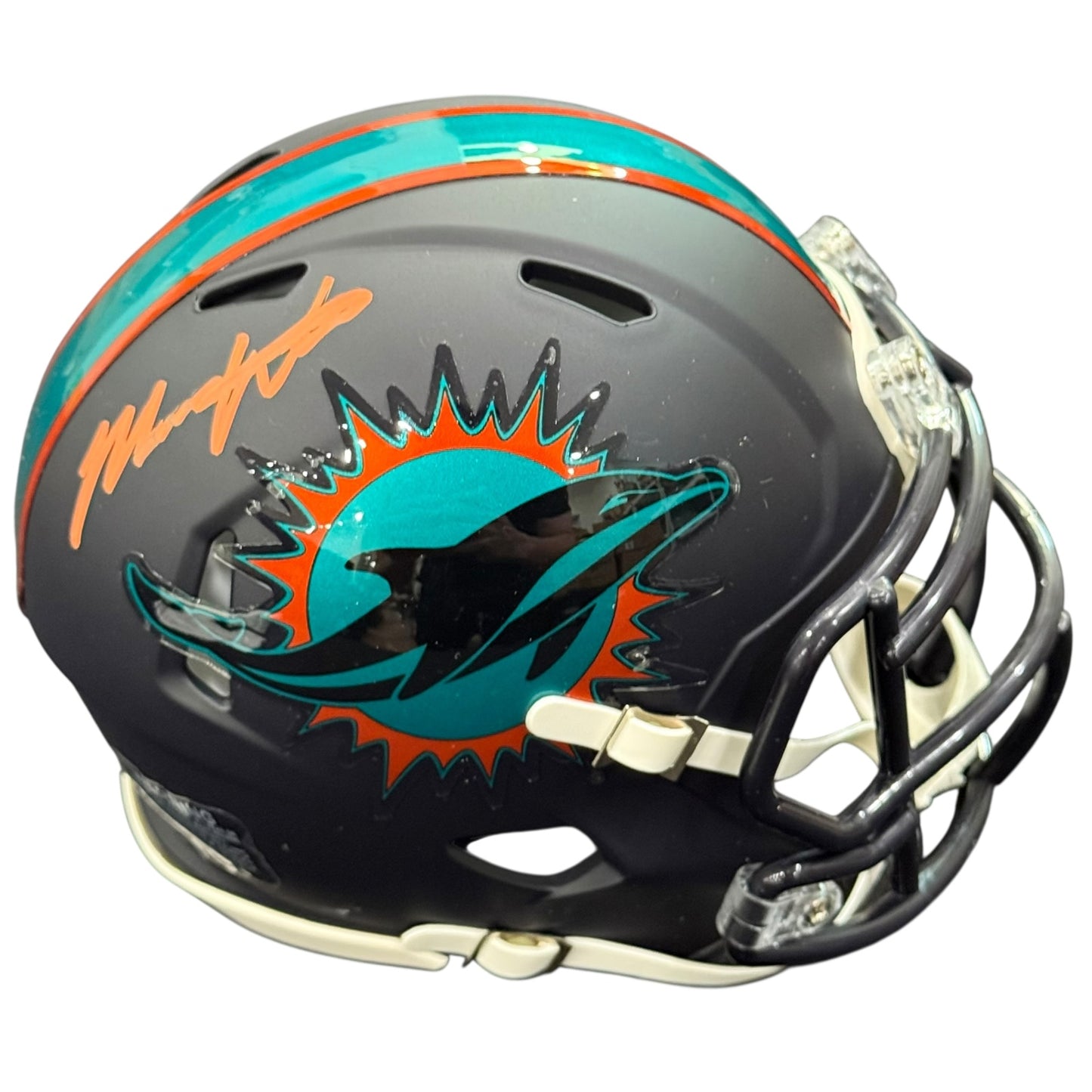 Malik Washington Autographed Miami Dolphins (RIVALRIES Alternate) Mini Helmet - JSA