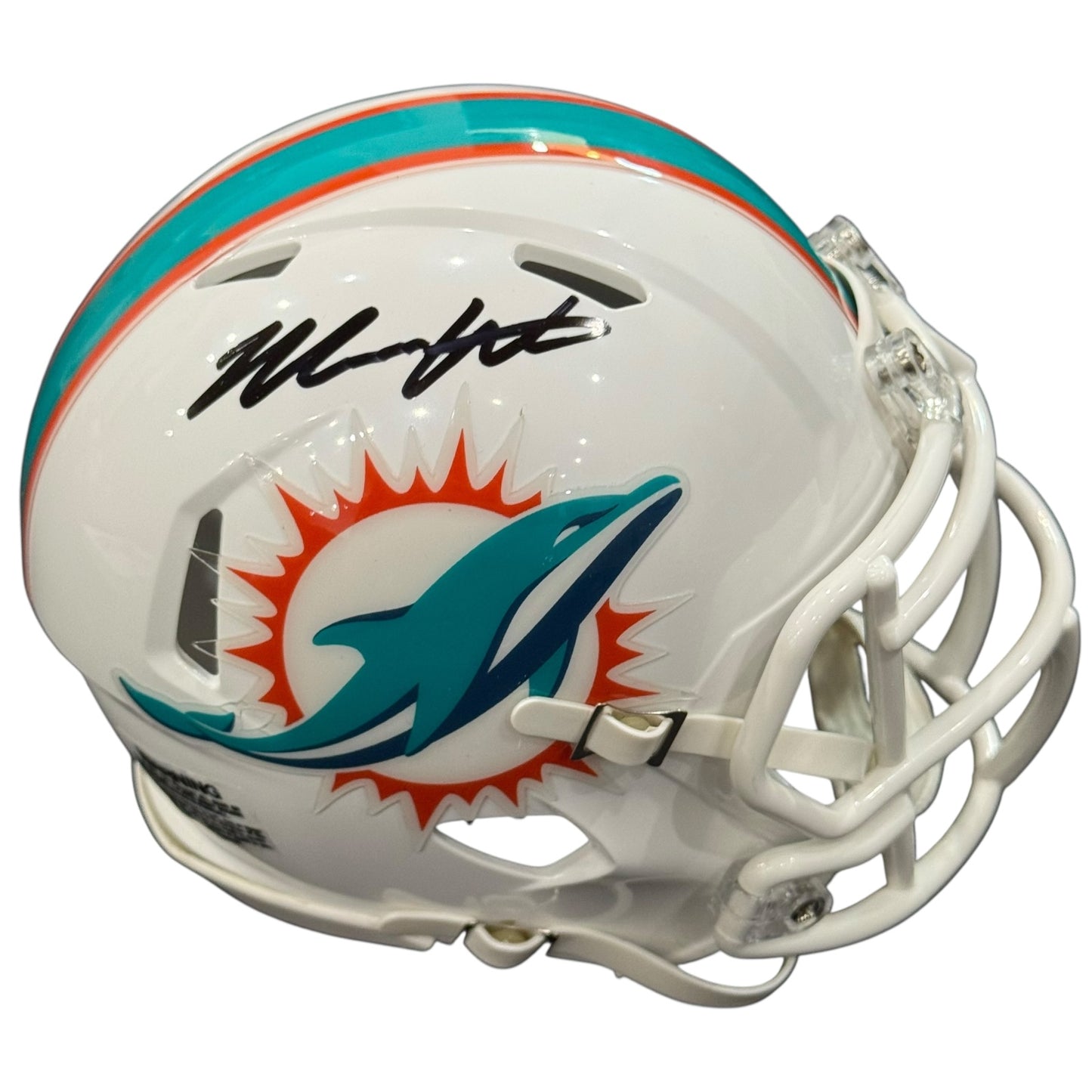 Malik Washington Autographed Miami Dolphins (Speed) Mini Helmet - JSA