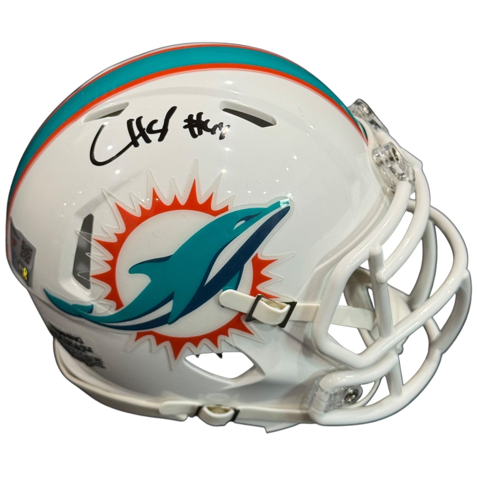 Chop Robinson Autographed Miami Dolphins (Speed) Mini Helmet - Fanatics