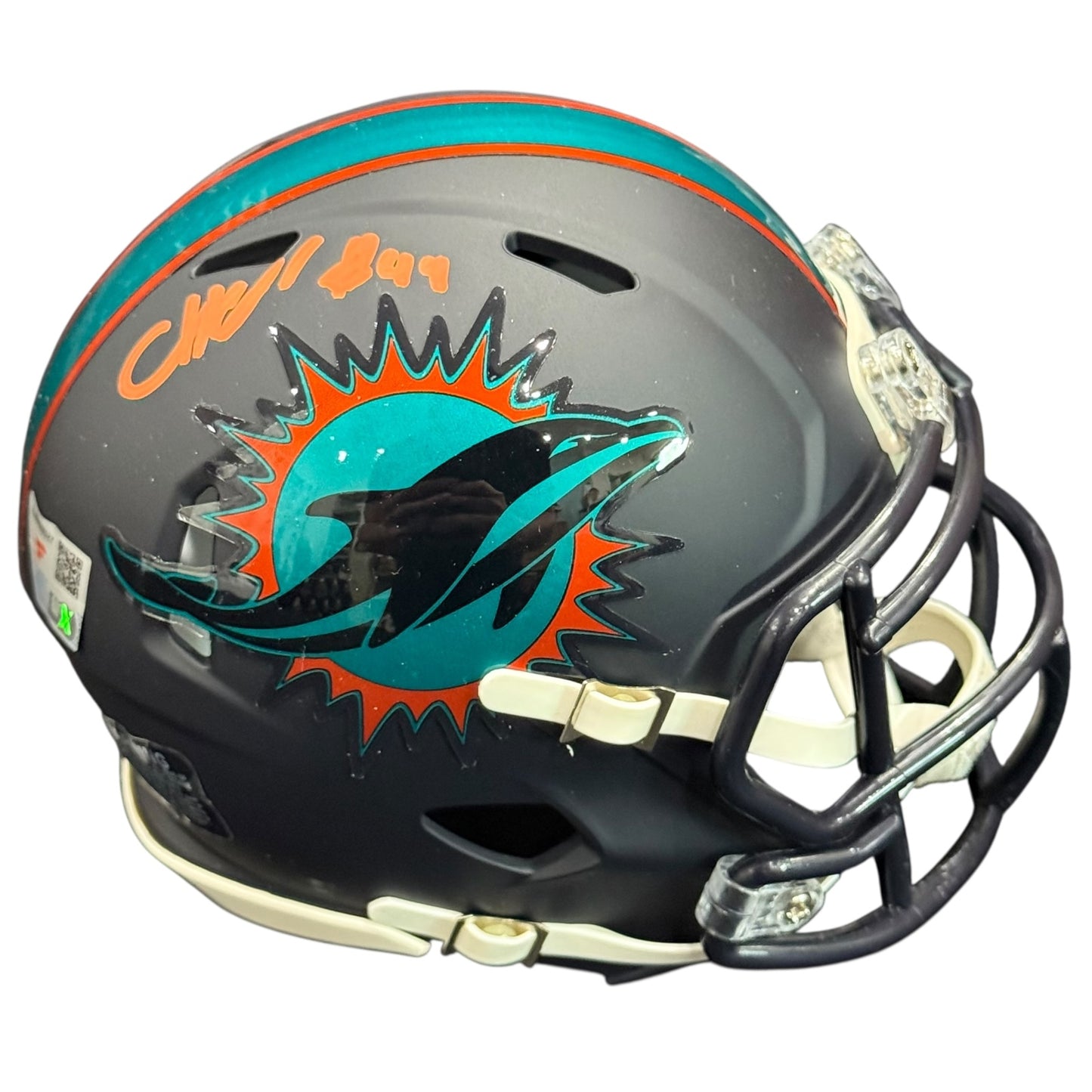 Chop Robinson Autographed Miami Dolphins (RIVALRIES Alternate) Mini Helmet - Fanatics
