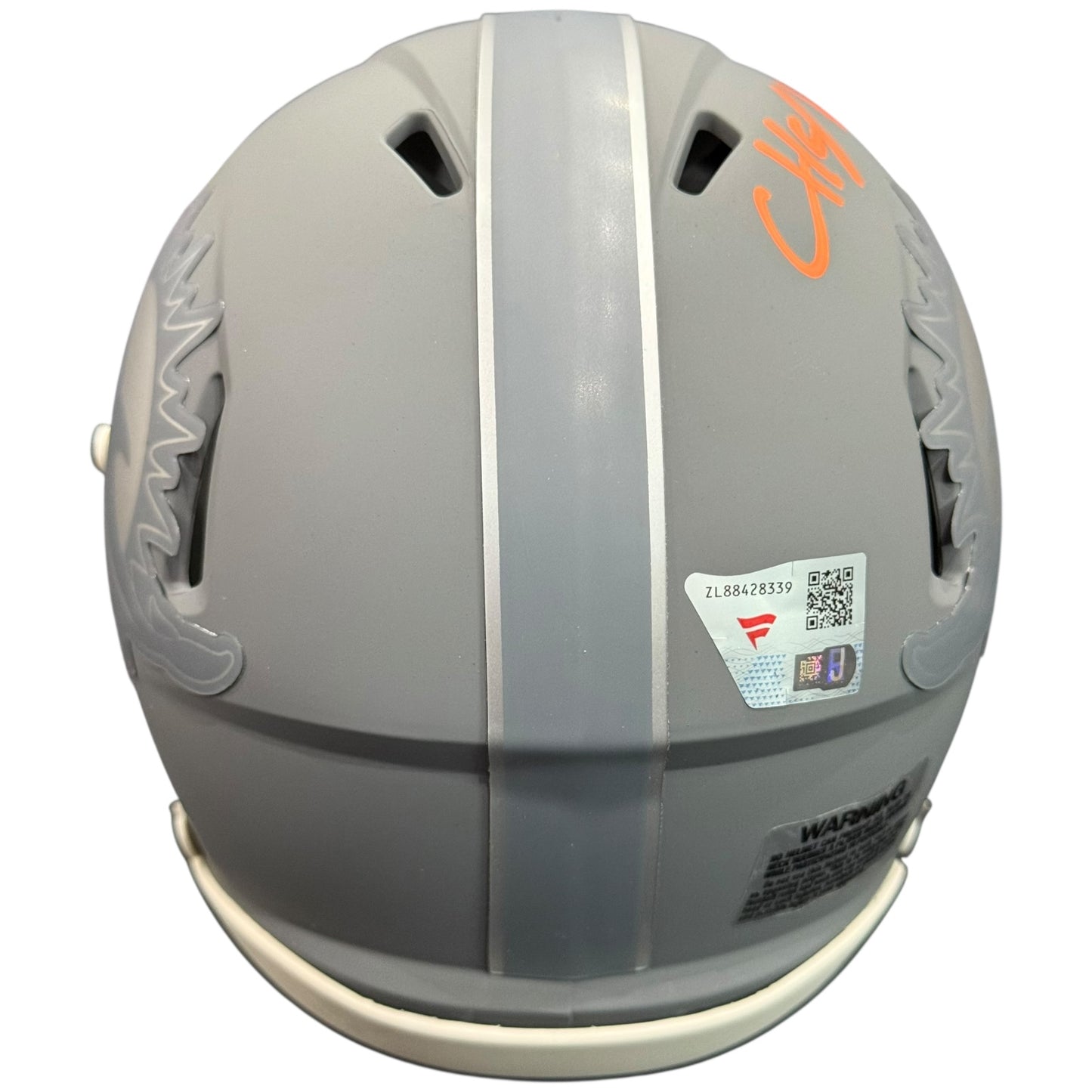 Chop Robinson Autographed Miami Dolphins (SLATE Alternate) Mini Helmet - Fanatics