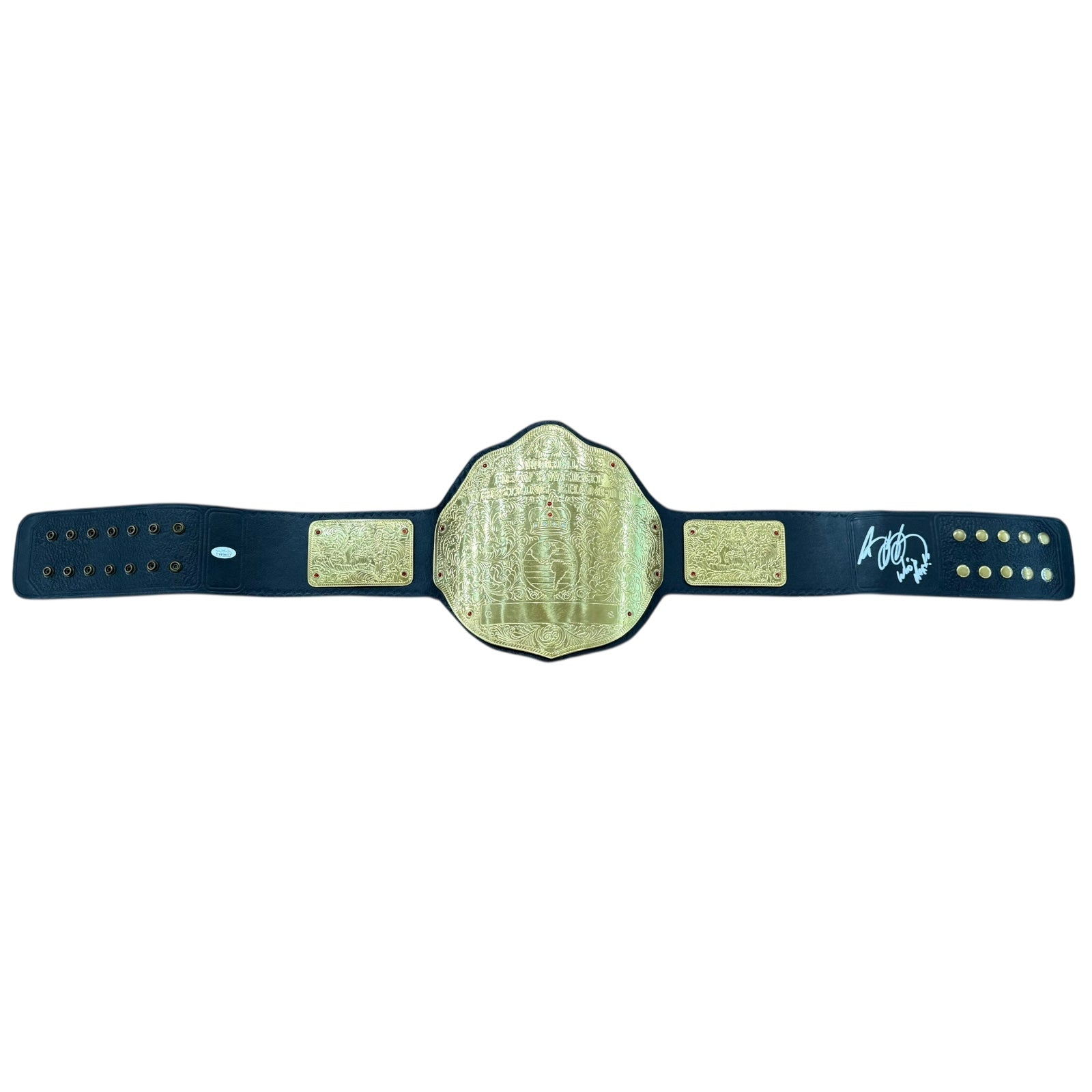 Bill Goldberg Autographed World Heavyweight Wrestling Championship Title Belt w/ 
