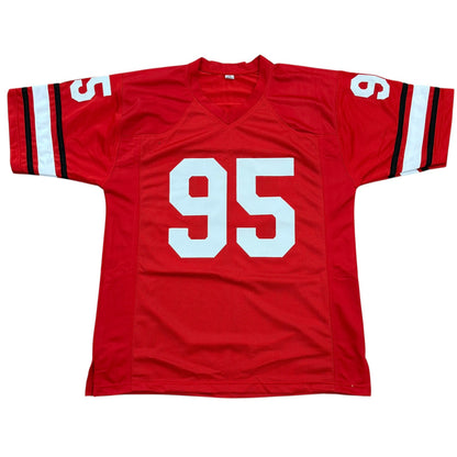 Bill Goldberg Autographed Georgia Bulldogs (Red #95) Custom Jersey - JSA