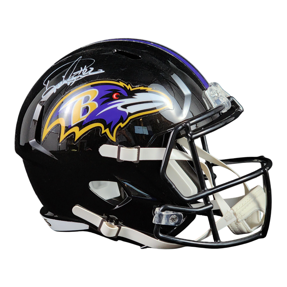 Derrick Henry Autographed Baltimore Ravens Deluxe Full-Size Replica Helmet - Beckett