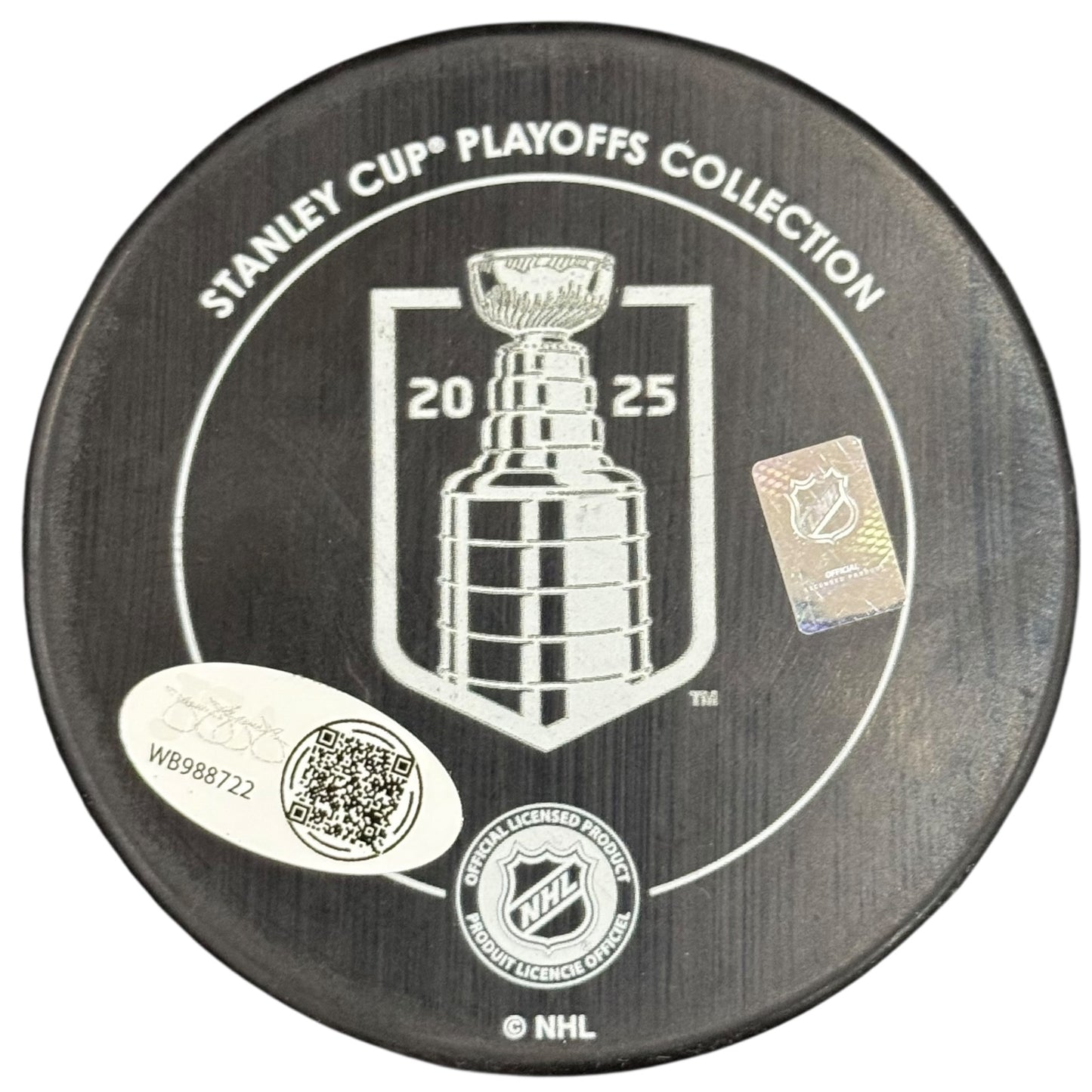 Uvis Balinskis Autographed Florida Panthers 2025 Stanley Cup Logo Hockey Puck - JSA