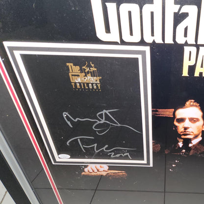 The Godfather Part II Full-Size Movie Poster Deluxe Framed with 6 Cast Autographs - JSA